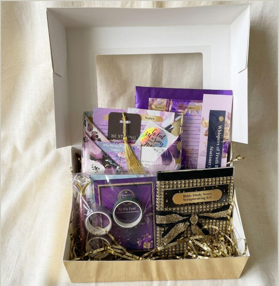 Floral designed Bible study kit in gift box Floral designed Bible study kit in gift box